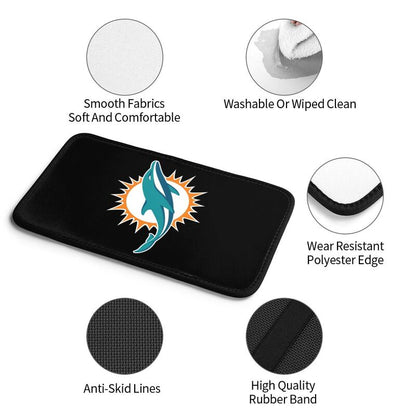 Miami Dolphins1 Printed car center armrest box pad anti slip pad
