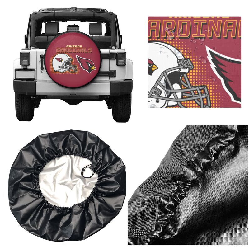 Arizona Cardinals Print car tire protection cover car spare tire dust protection covers