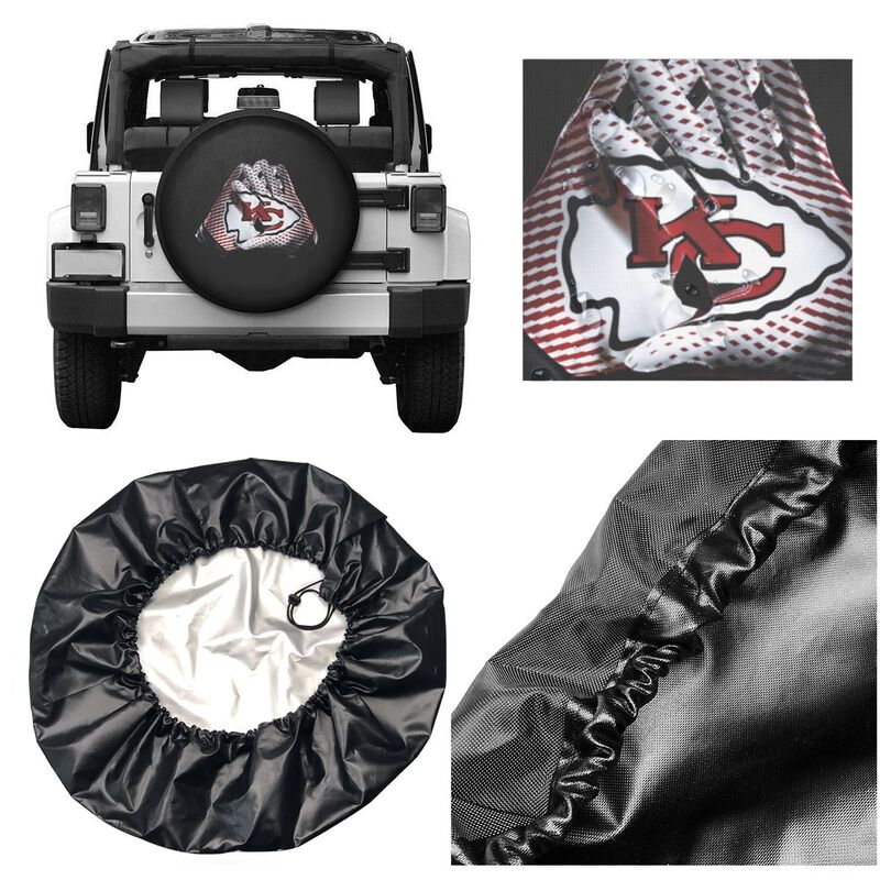 Kansas City Chiefs 7 Printing tire protection cover car sun protection tire protection covers