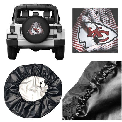 Kansas City Chiefs 7 Printing tire protection cover car sun protection tire protection covers