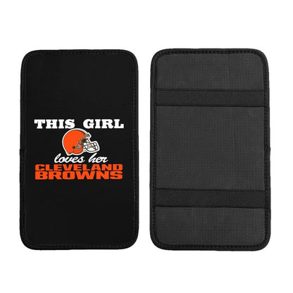Cleveland Browns Printing car center console pad car armrest protective cover
