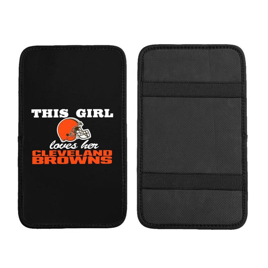 Cleveland Browns Printing car center console pad car armrest protective cover