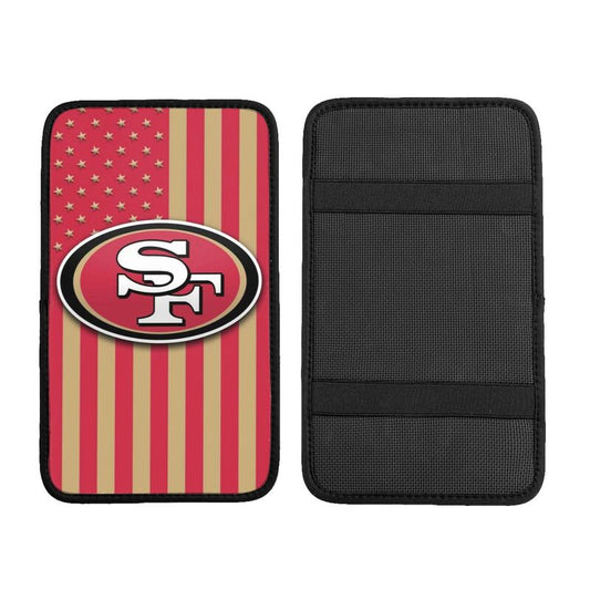 Car armrest box pad San Francisco 49ers 5 Printed central armrest box cushion protective pad