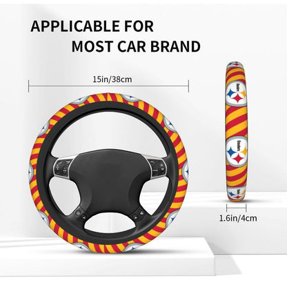 Pittsburgh Steelers 6 Printed breathable elastic steering wheel anti slip cover