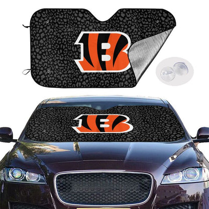 Cincinnati Bengals 2 Printed Car windshield sunshades is suitable front Car windshield sunshades