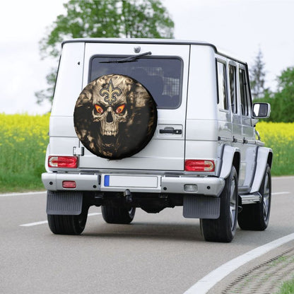 New Orleans Saints print Skull print car tire cover tire dust cover