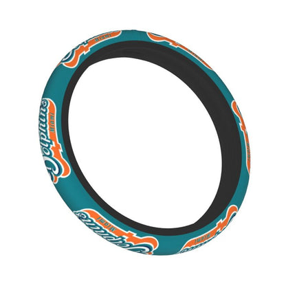 Miami Dolphins Printed breathable elastic steering wheel anti slip cover