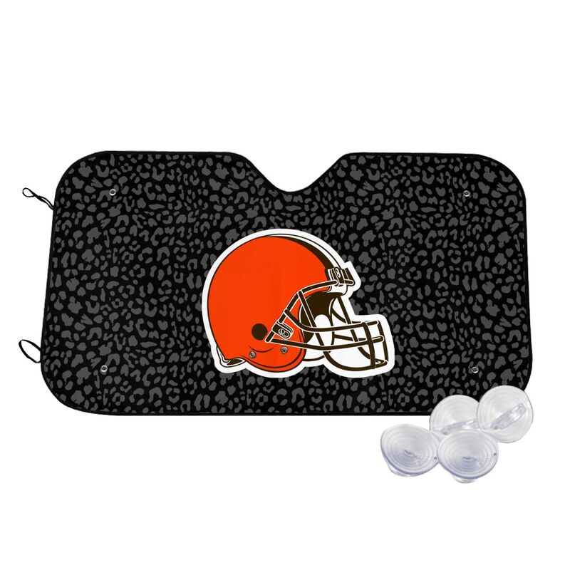 Cleveland Browns 2 Printed Car windshield sunshades is suitable front Car windshield sunshades