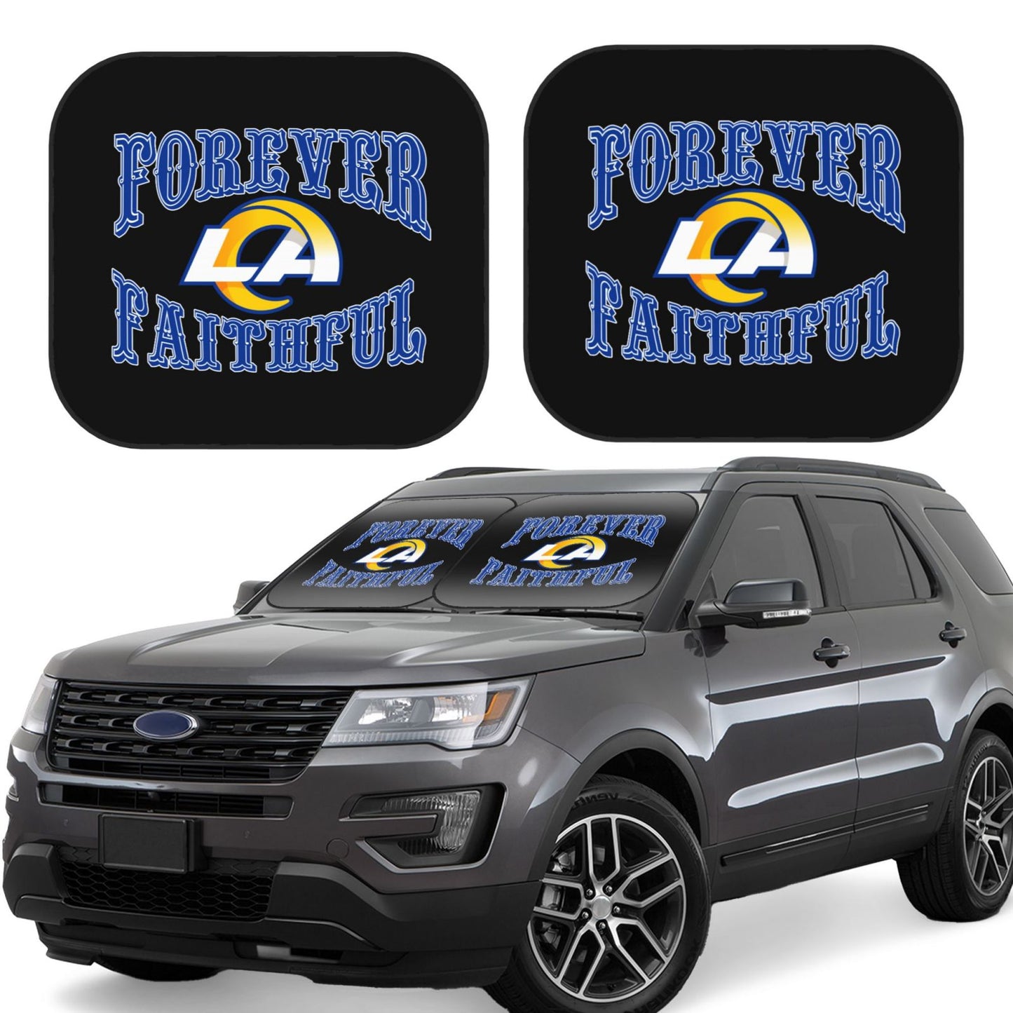 Los Angeles Rams Car front windshield sunshade UV resistant sunshade foldable
