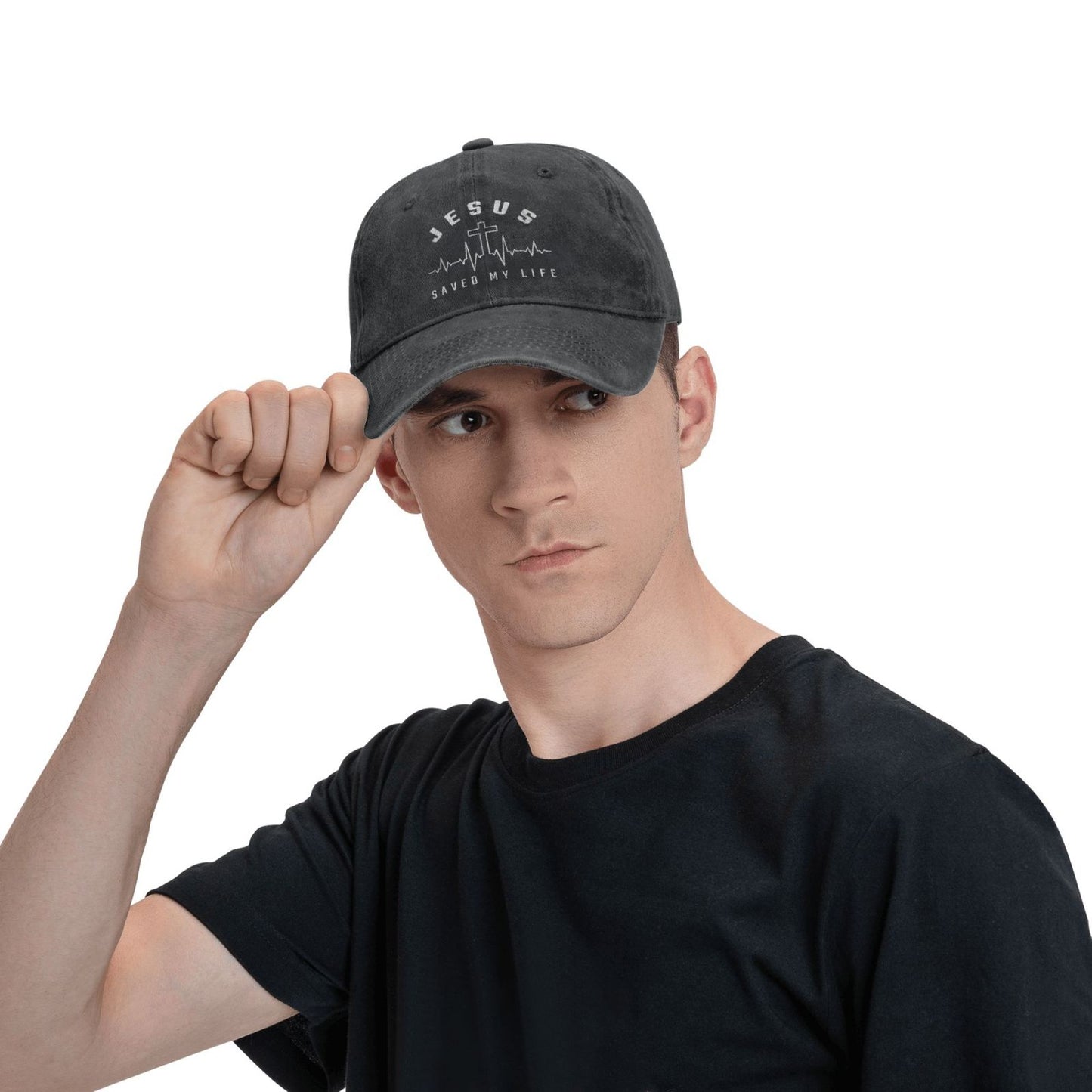 Jesus-Saved My Life Printed unisex baseball cap outdoor hats adjustable cap trucker gift hat