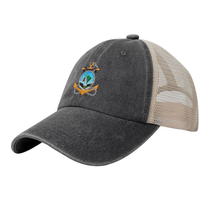U.S. Fourth Fleet Badge Printed unisex baseball cap adjustable grid baseball cap veteran gift