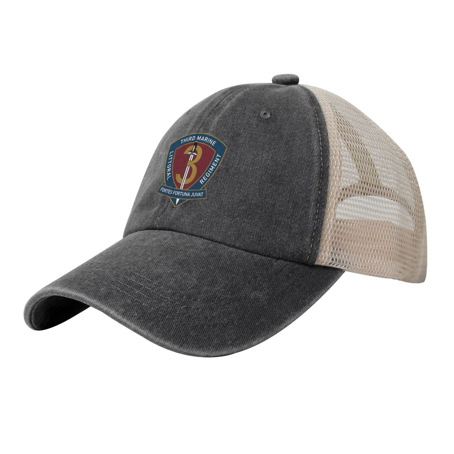 3rd Marine Littoral Regiment Printed unisex baseball cap adjustable grid baseball cap veteran gift