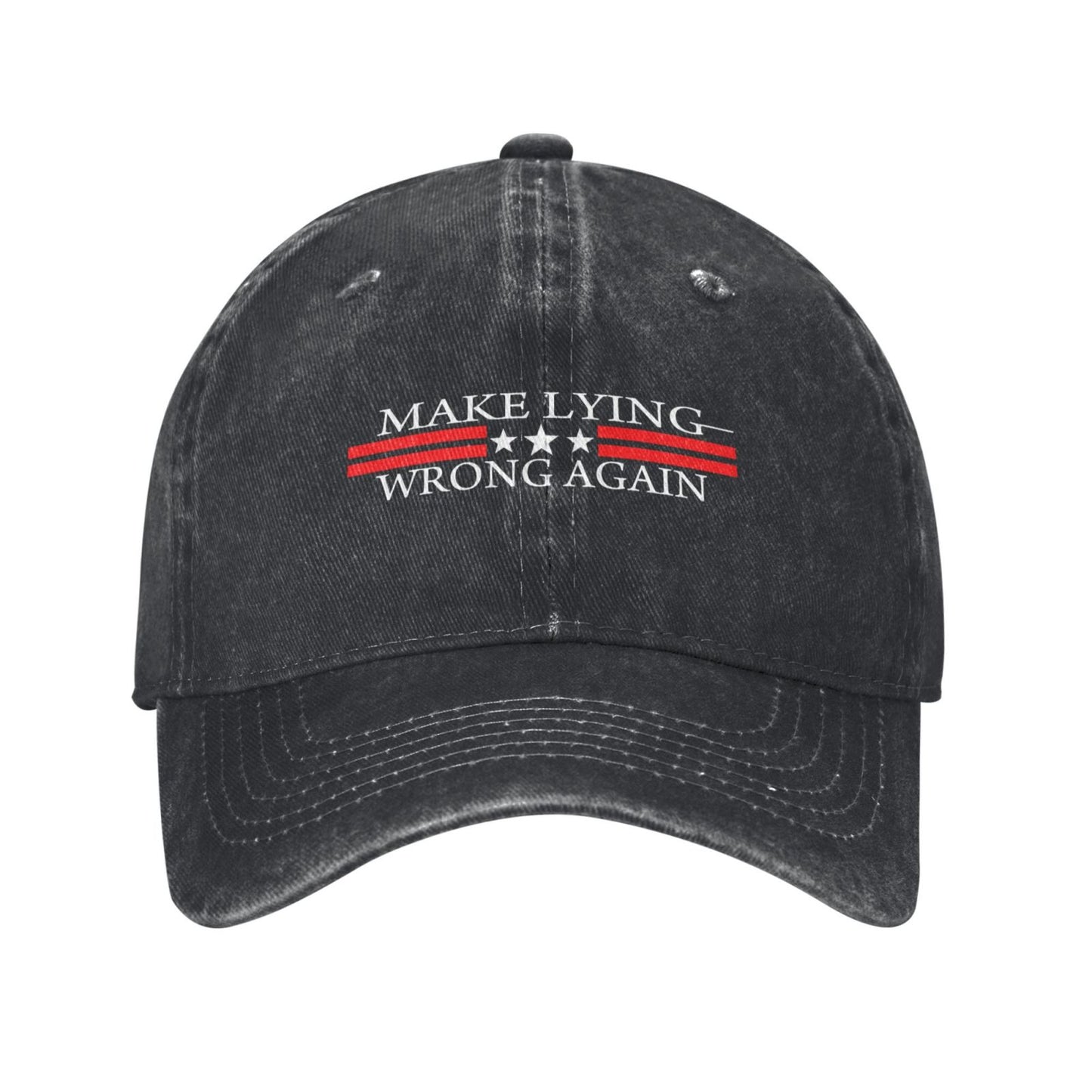 Make Lying Wrong Again Printed unisex baseball cap outdoor hats adjustable cap trucker gift hat