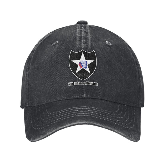 2nd Infantry Division Print Printed unisex baseball cap adjustable cap outdoor sun hats trucker hat