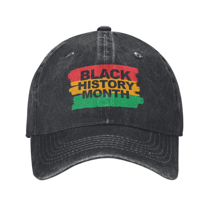 Black History Month Printed unisex baseball cap adjustable cap outdoor sun hats trucker hat