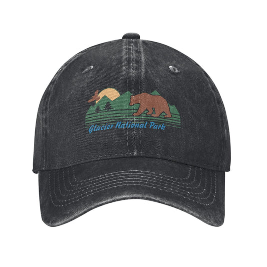 Glacier National Park Printed unisex baseball cap adjustable cap outdoor sun hats trucker hat