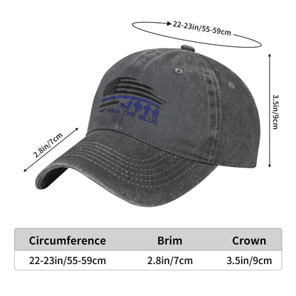 Back The Blue Printed unisex baseball cap outdoor hats adjustable cap trucker gift hat
