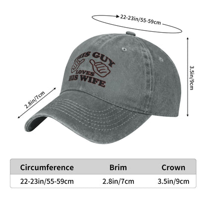This Guy Loves His Wife Printed unisex baseball cap adjustable cap outdoor sun hats trucker hat