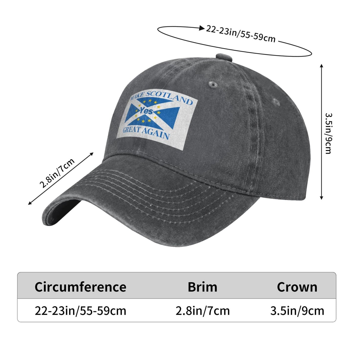 Independent European Scotland Flag Sticker Printed unisex baseball cap adjustable cap outdoor sun hats trucker hat