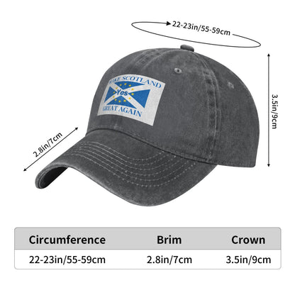 Independent European Scotland Flag Sticker Printed unisex baseball cap adjustable cap outdoor sun hats trucker hat
