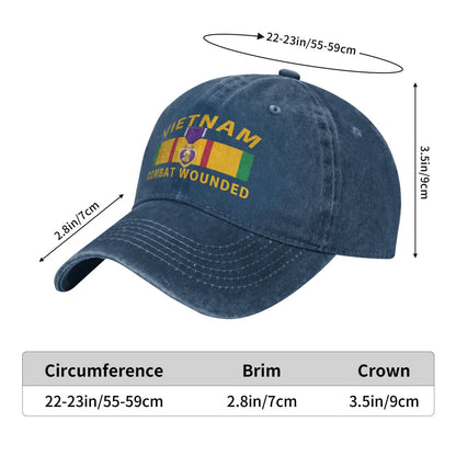 Vietnam Combat Wounded Printed unisex baseball cap outdoor hats adjustable cap trucker gift hat