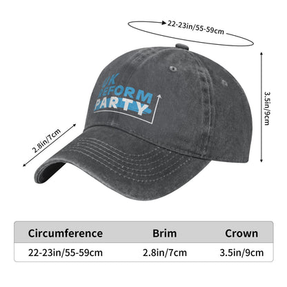 UK Reform Party Printed unisex baseball cap adjustable cap outdoor trucker hat veterans Gifts