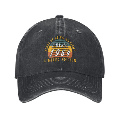Vintage 1954 Birthday Printed unisex baseball cap outdoor hats adjustable cap trucker gift hat