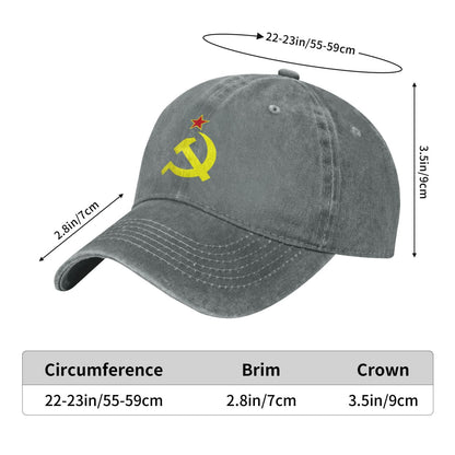 Hammer And Sickle And Star Printed unisex baseball cap outdoor hats adjustable cap trucker gift hat