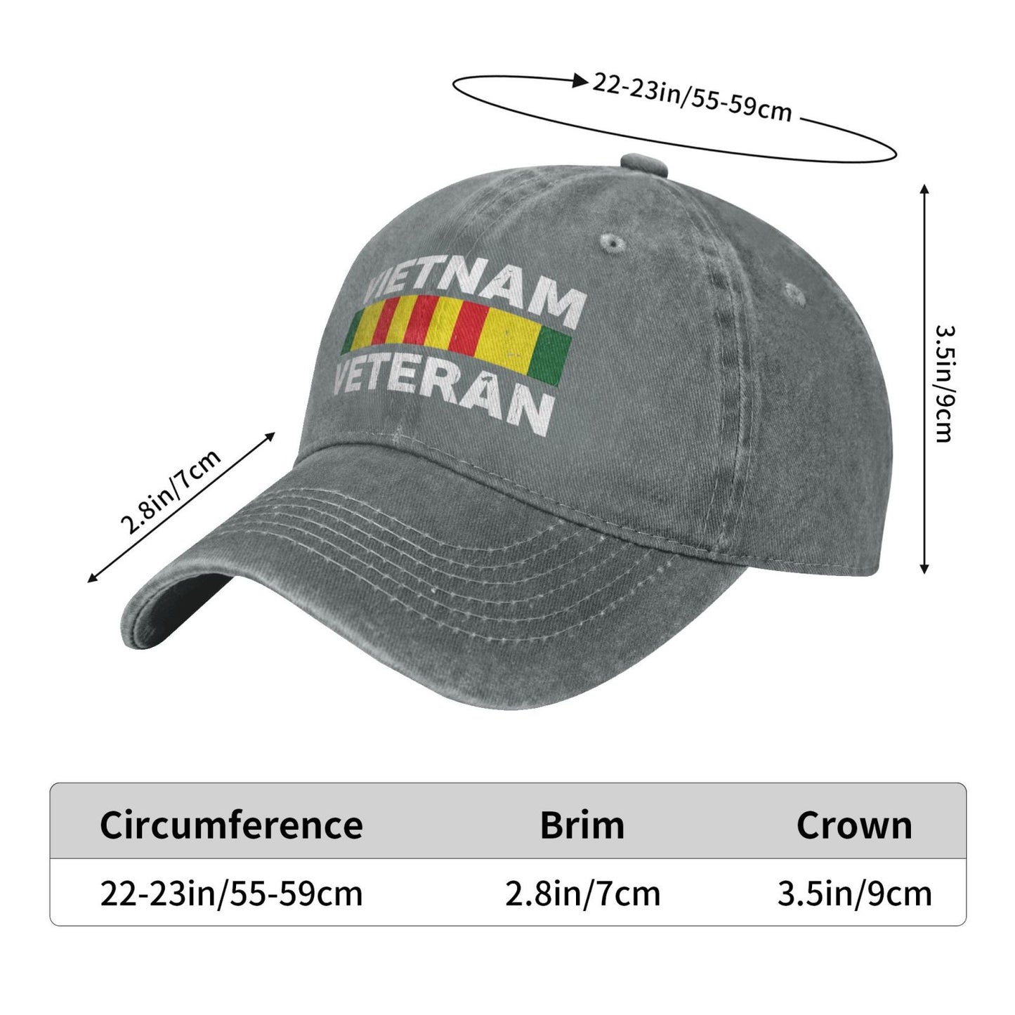 Proud Vietnam Veteran Printed unisex baseball cap adjustable cap outdoor sun hats trucker hat