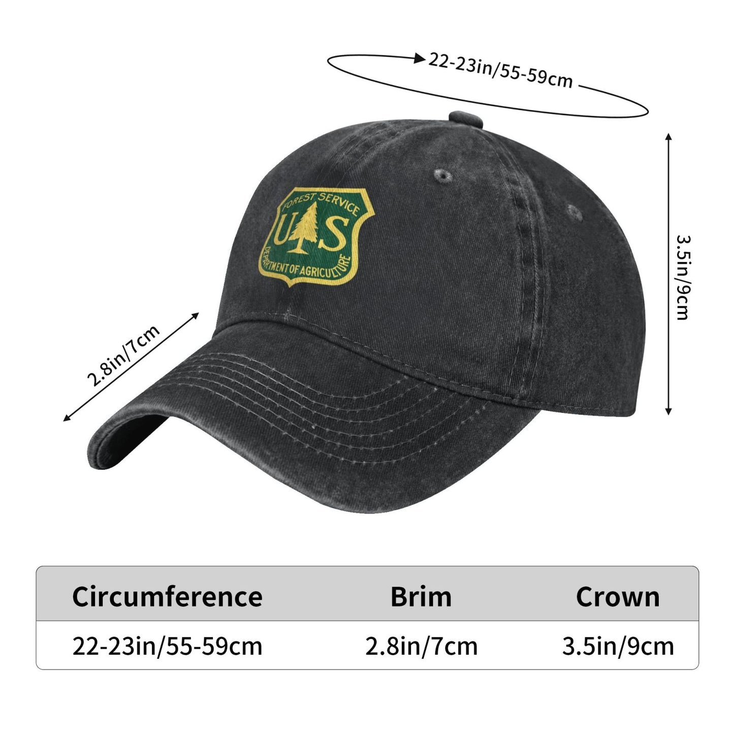 United States Forest Service Printed unisex baseball cap adjustable cap outdoor sun hats trucker hat
