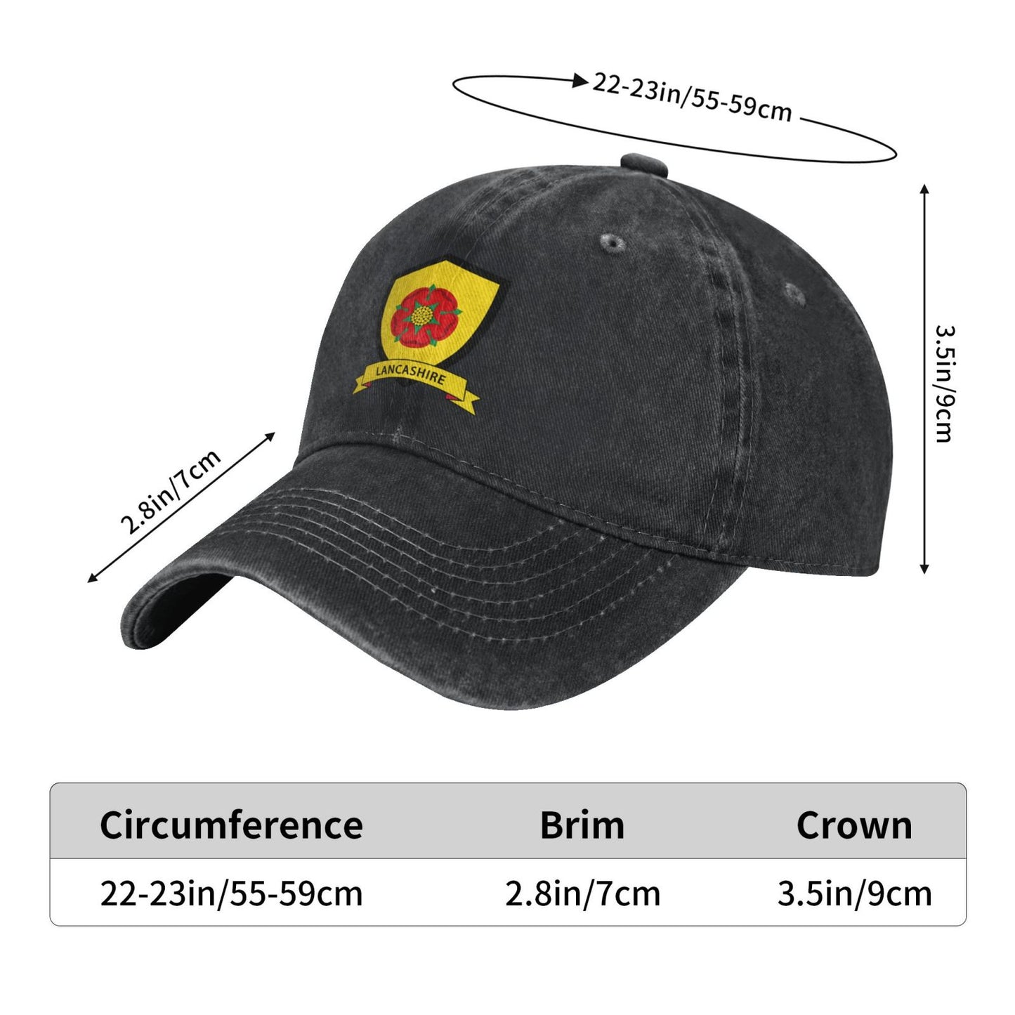 Lancashire County Printed unisex baseball cap adjustable cap outdoor sun hats trucker hat