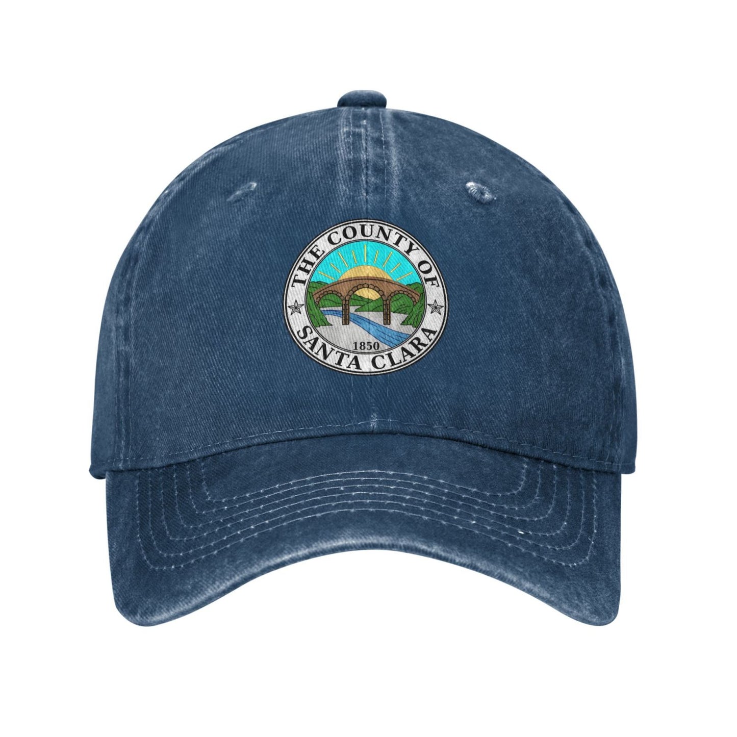 Seal Of Santa Clara County California Printed unisex baseball cap adjustable cap outdoor sun hats trucker hat
