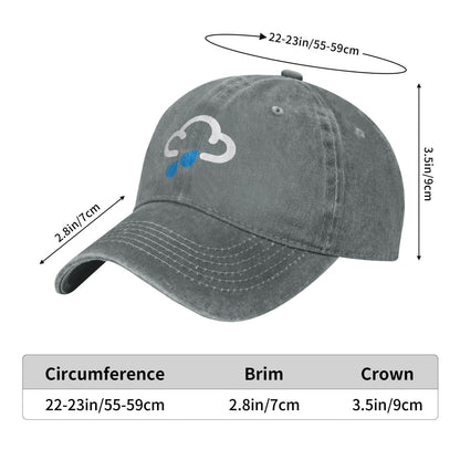 Weather Symbol Rain Printed unisex baseball cap adjustable cap outdoor sun hats trucker hat