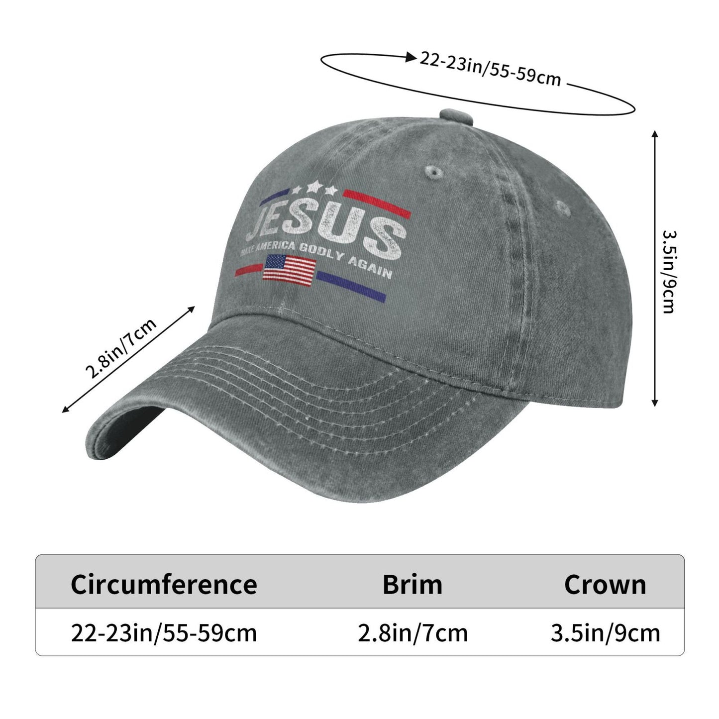 Jesus Make America Godly Again Printed unisex baseball cap outdoor hats adjustable cap trucker gift hat