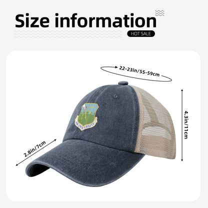 Air University Printed unisex baseball cap adjustable grid baseball cap veteran gift