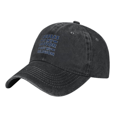Jesus Is My Savior NOT MY RELIGION Printed unisex baseball cap adjustable cap outdoor sun hats trucker hat