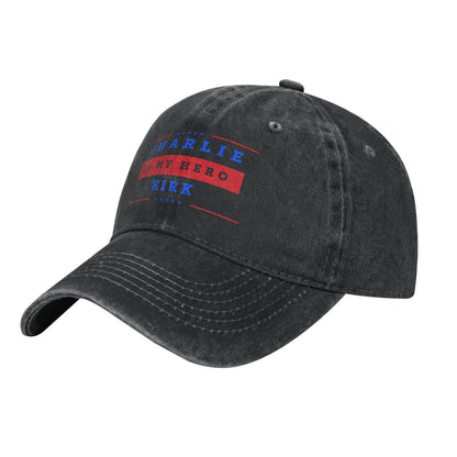 Charlie Kirk Is My Hero Printed unisex baseball cap outdoor hats adjustable cap trucker gift hat