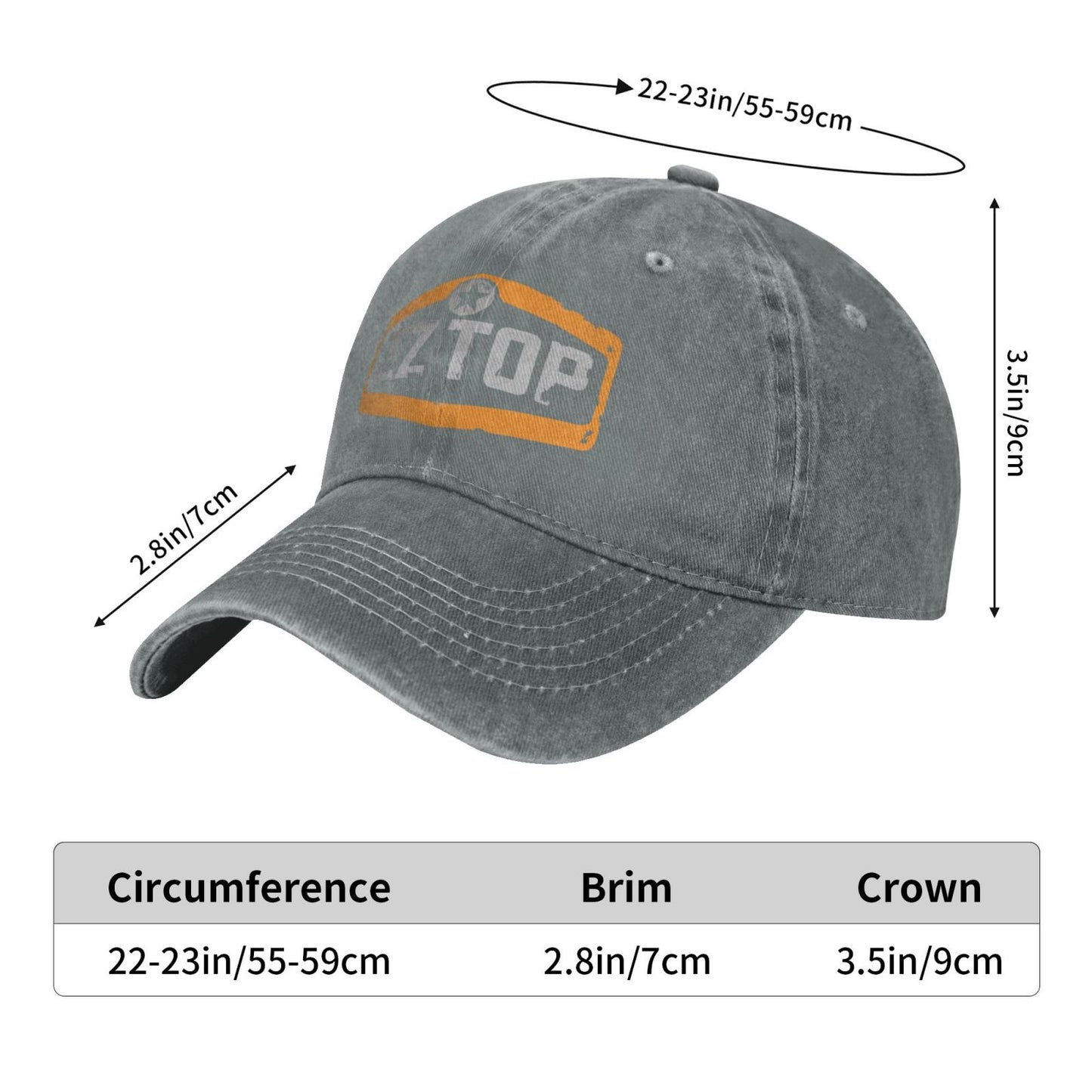 ZZTOP Printing Printed unisex baseball cap adjustable cap outdoor sun hats trucker hat