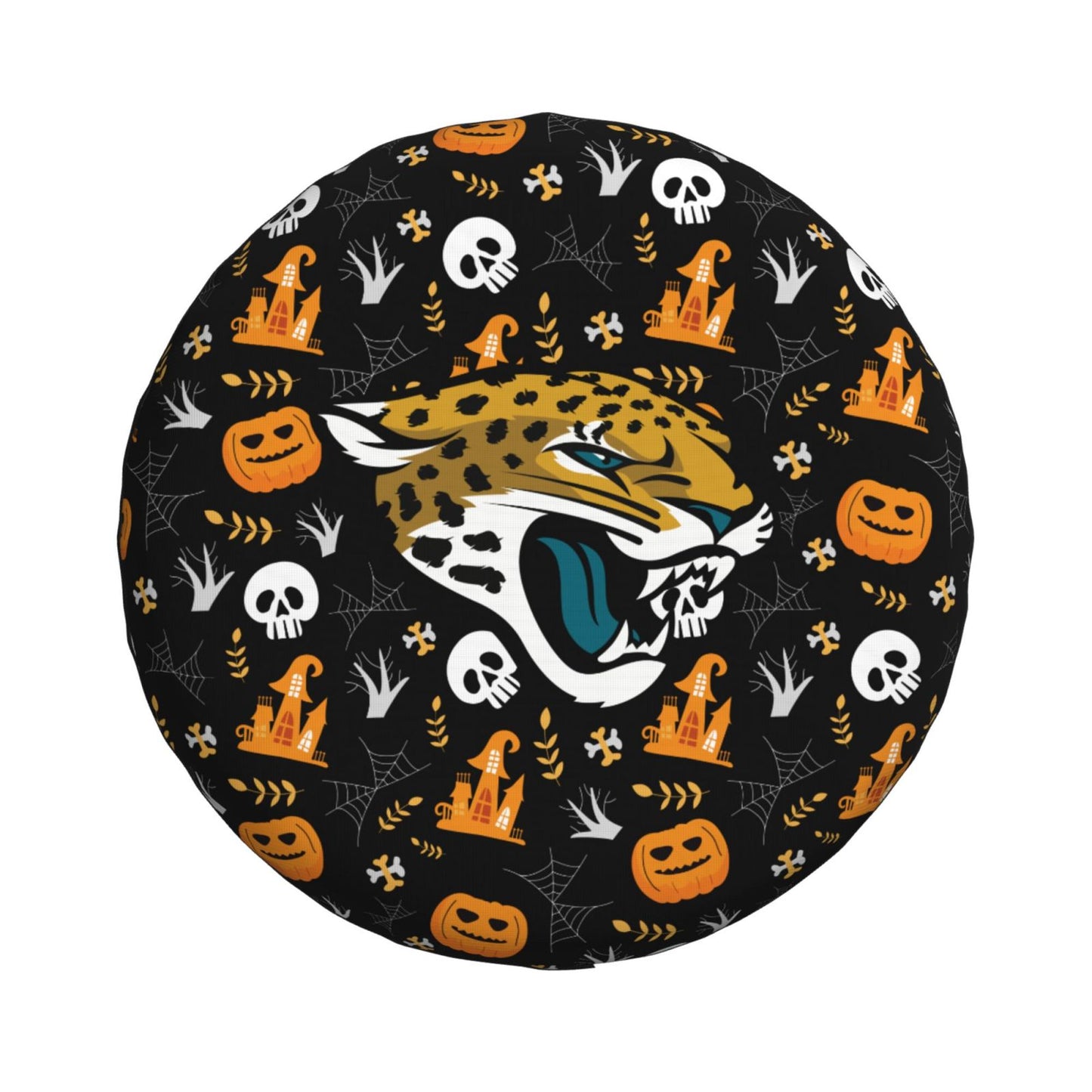 Jacksonville Jaguars Print Pumpkin Castle Small Printed Car Tire Cover Tire Dust Cover