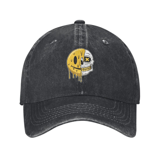 Skull Smiley Face Printed unisex baseball cap adjustable cap outdoor sun hats trucker hat