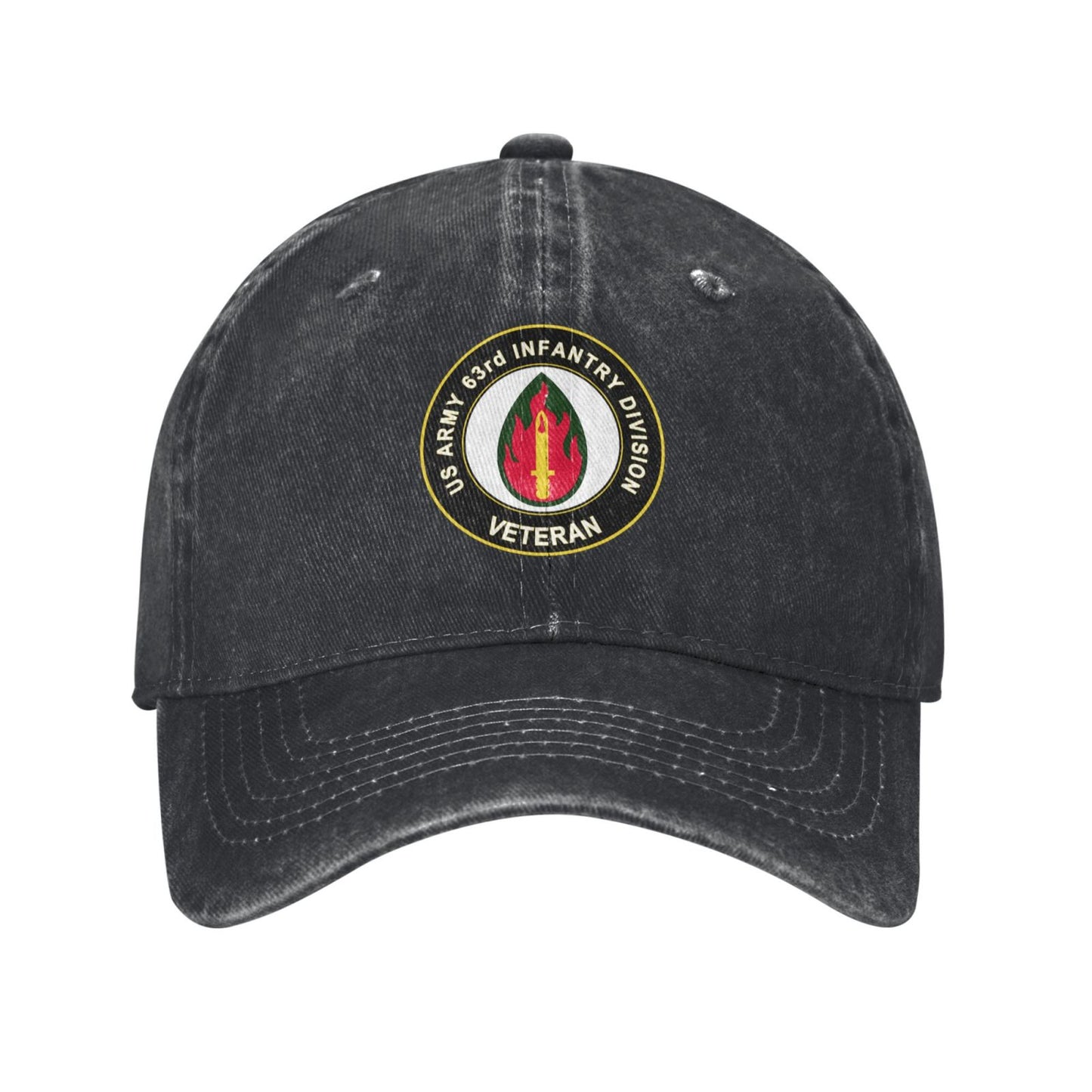 US Army 63rd Infantry Division Printed unisex baseball cap adjustable cap outdoor sun hats trucker hat
