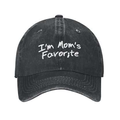 I'm Mom's Favorite Printed unisex baseball cap adjustable cap outdoor sun hats trucker hat