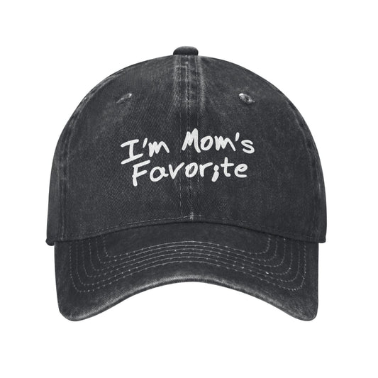 I'm Mom's Favorite Printed unisex baseball cap adjustable cap outdoor sun hats trucker hat