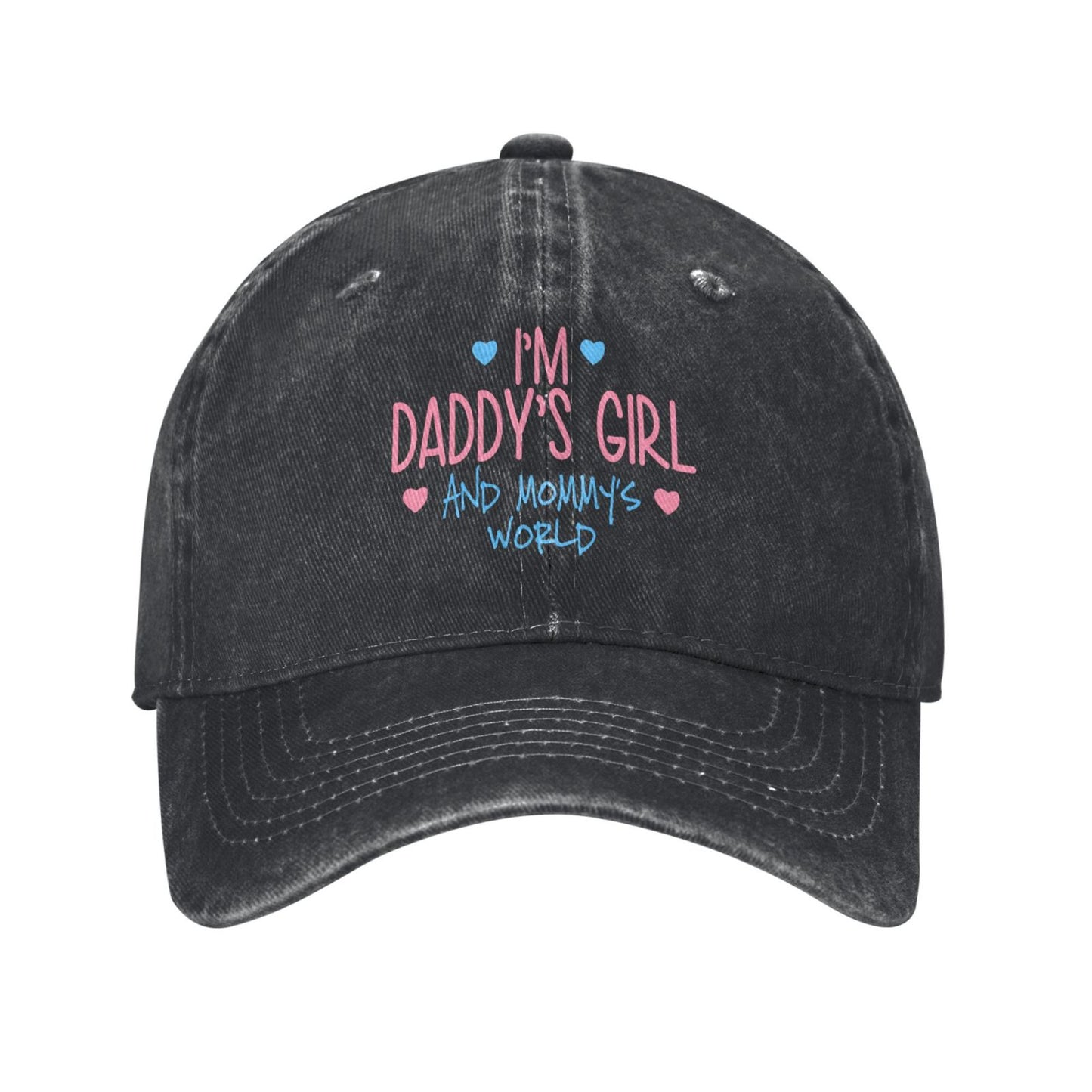 I'M DADDY'S GIRL AND MOM MY'S WORLD Printed unisex baseball cap outdoor hats adjustable cap trucker gift hat