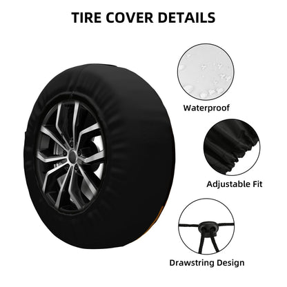 Kansas City Chiefs Print Halloween background printed tire dust cover car tire cover