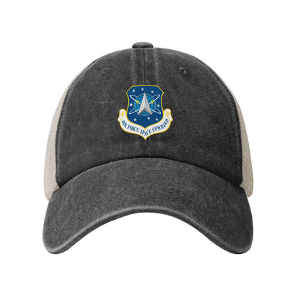Air Force Space Command Printed unisex baseball cap adjustable grid baseball cap veteran gift