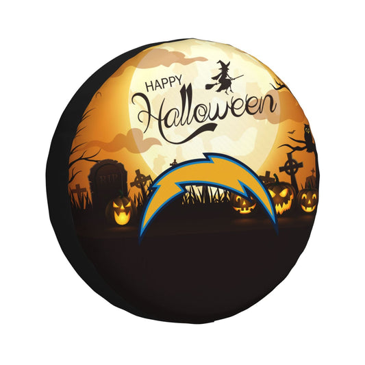 San Diego Chargers Print Halloween background printed tire dust cover car tire cover