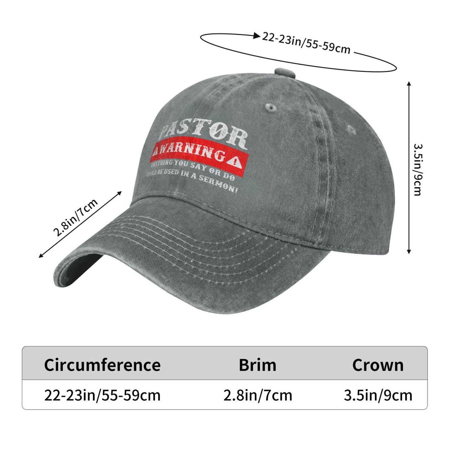 Pastor's warning Printed unisex baseball cap adjustable cap outdoor suns hade trucker hat