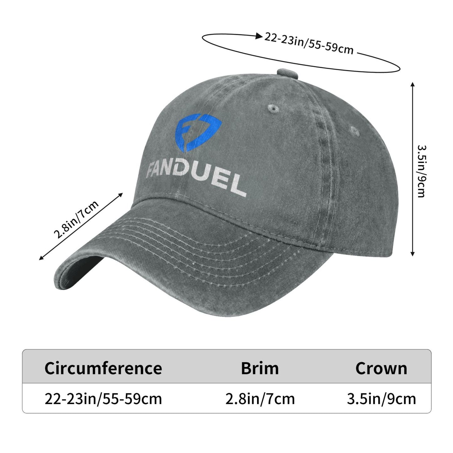 Fanduel Prints Printed unisex baseball cap adjustable cap outdoor sun hats trucker hat
