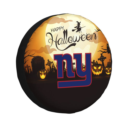 New York Giants Print Halloween background printed tire dust cover car tire cover